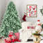 7ft Blue - Tint Christmas Tree, 2518 Tips, Quick Setup Hinged System, Strong Support Stand 84 Inch Tree With Hue, Pe+ Branches For Setup, Stable Metal Base