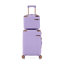 Bagages de transport en plastique mauve ABS rigide avec roulettes pivotantes à 360 degrés et serrure de style TSA