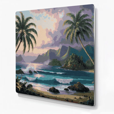 USA State Hawaii Black Metal Wall Art