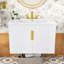 Meuble-lavabo mural moderne avec rangement réglable et lavabo-358654676