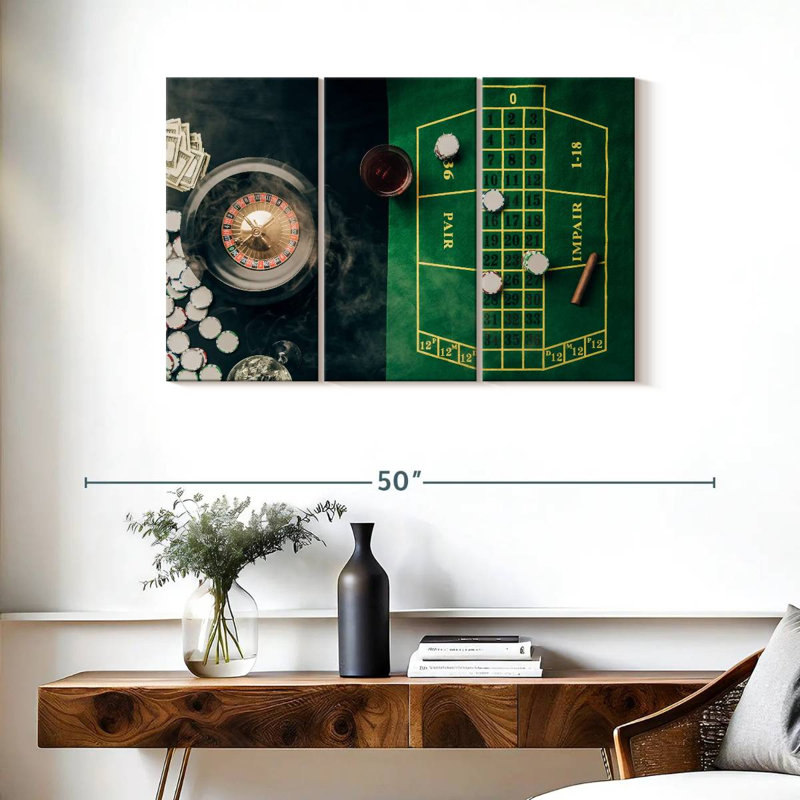 Senne Casino Table Game, 24" H x 38" W