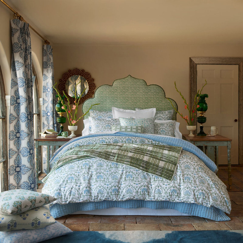Jatin Quilted Throw Blanket, Sage Plaid
