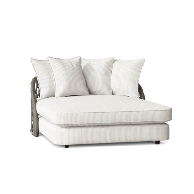Bali 57" Wide Outdoor Wicker Patio Daybed with Cushions