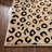 Moors Black Modern Leopard Print Soft Area Rug-2109704702