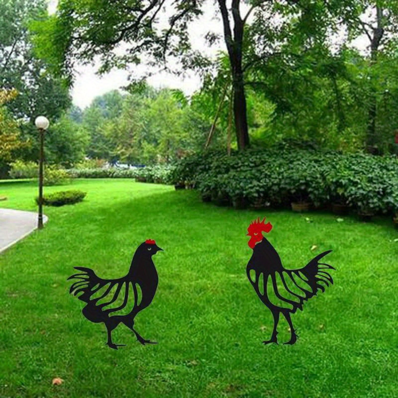 2 pièces de décoration de jardin en métal pour l'extérieur