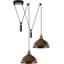 2 - Light Brushed Copper Dome Pendant