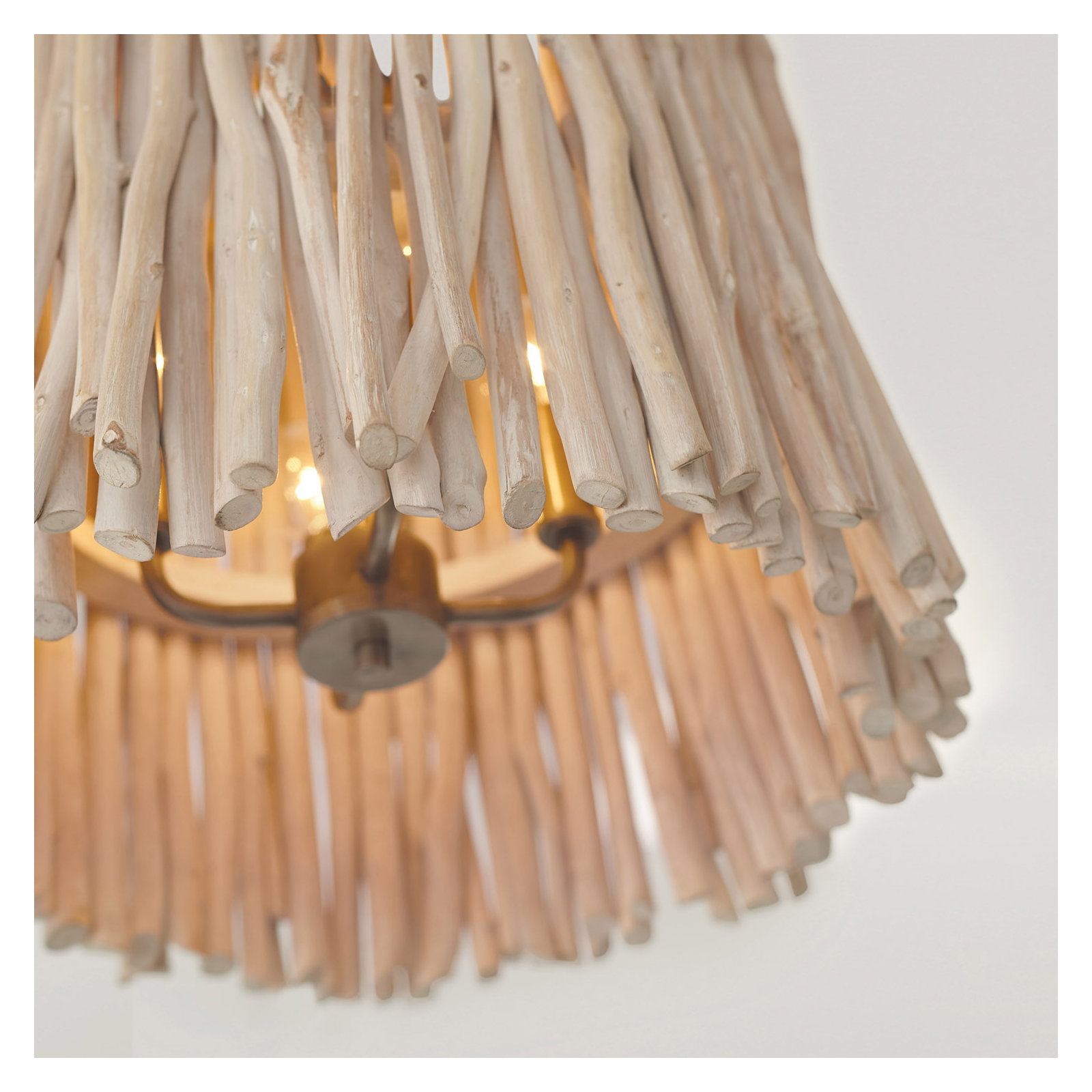 Altura 4 Light Solid Wood Dimmable Pendant