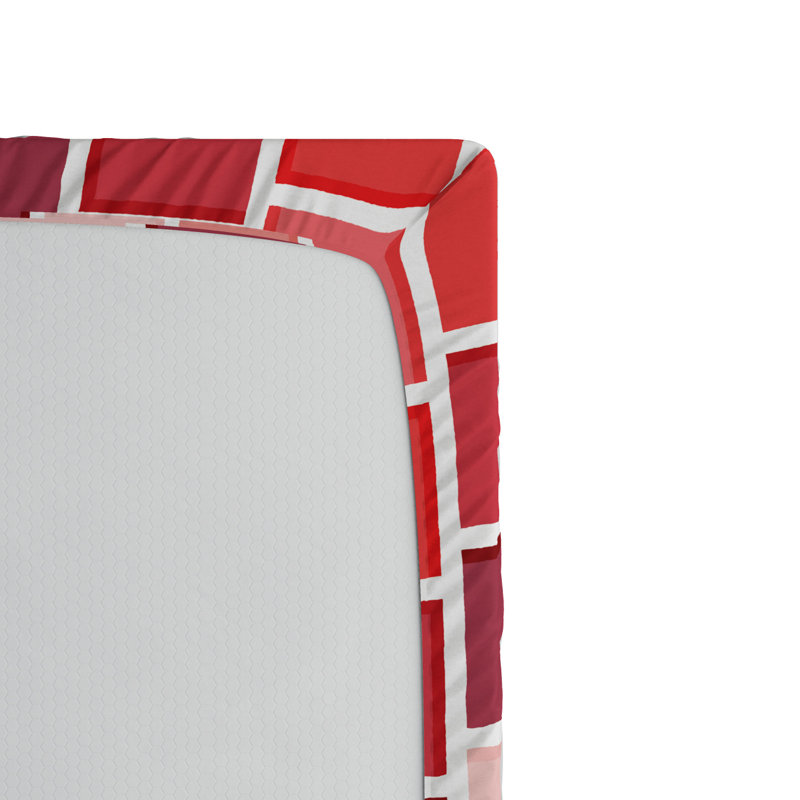 Microfiber Geometric Fitted Sheet, Twin Fitted Sheet