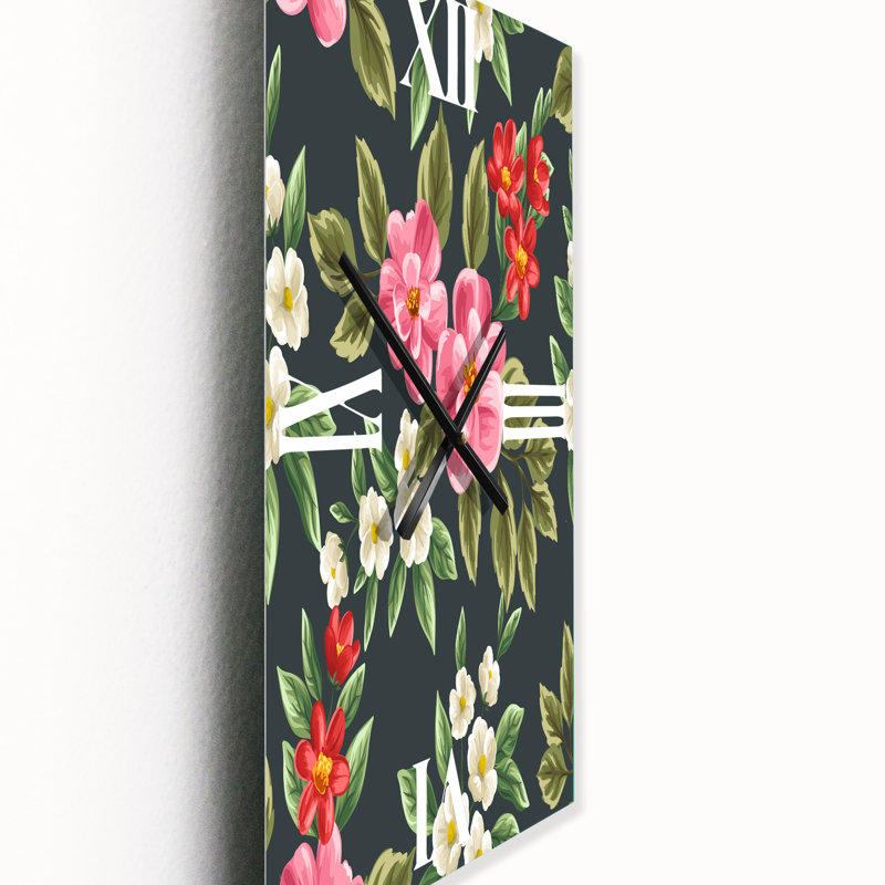 Horloge murale Vintage Wildflowers II, Petit