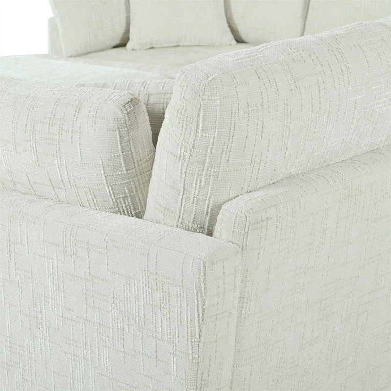 127" U-Shaped Sectional, Beige Chenille