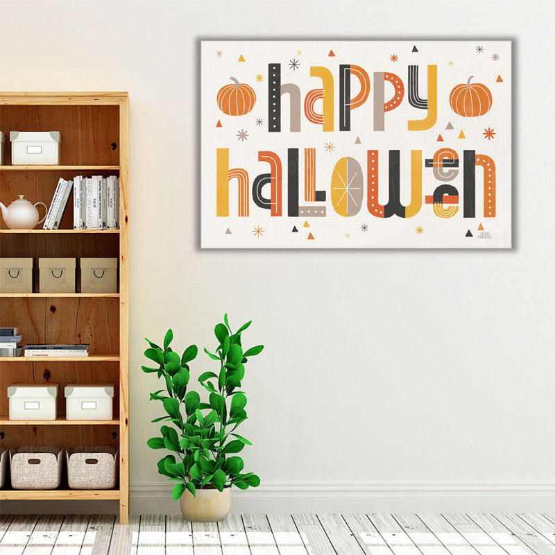 Retro Halloween I - reproduction d'art sur toile, H 40 po x l 60 po