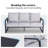 Ithnan 5 - Person Silver Gray Aluminum Outdoor Seating Group with Cushions