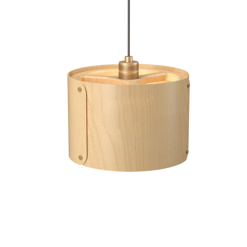 Element 1 - Light Pendant, Maple, 118" H x 11.42" W x 11.42" D