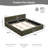 Cocoon King Size Platform Bed with Thick Linen Headboard and Footboard, Upholstered Grounded Block Design, Solid Wood Support, No Box Spring Needed, 800 lb Capacity-1407780091
