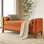 Grand banc de repose-pieds rembourré en tissu Boucle avec coussins - banc de fenêtre rembourré confortable pour le salon, banc d'entrée avec structure en bois massif, sièges confortables avec tissu bouclé doux de qualité supérieure, assemblage fac