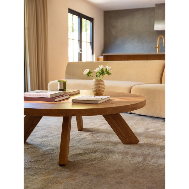 Alden Solid Wood Coffee Table, Brown