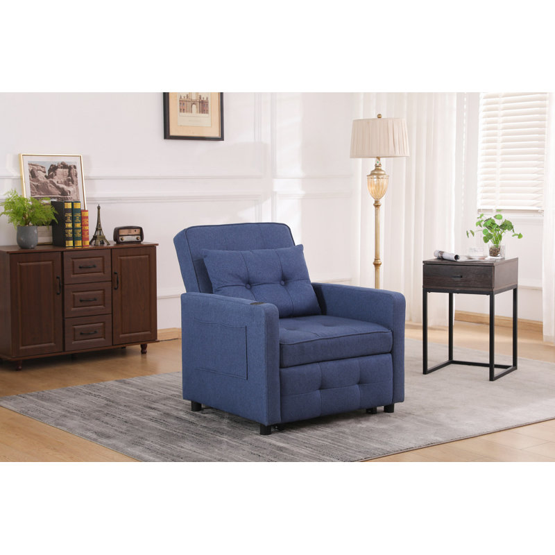 Canapé-lit convertible 3 en 1 Sleeper Chair, Bleu