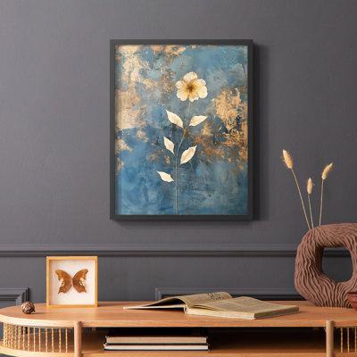 FLORAL Series XLV III - Reproduction encadrée de qualité supérieure - Prêt à accrocher - Aucun clou requis