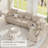 Bernel 130" Wide Chenille Modular Sectional with Ottoman-1615602