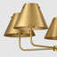 Lustre classique / traditionnel 5 lumières à intensité variable avec abat-jour en laiton