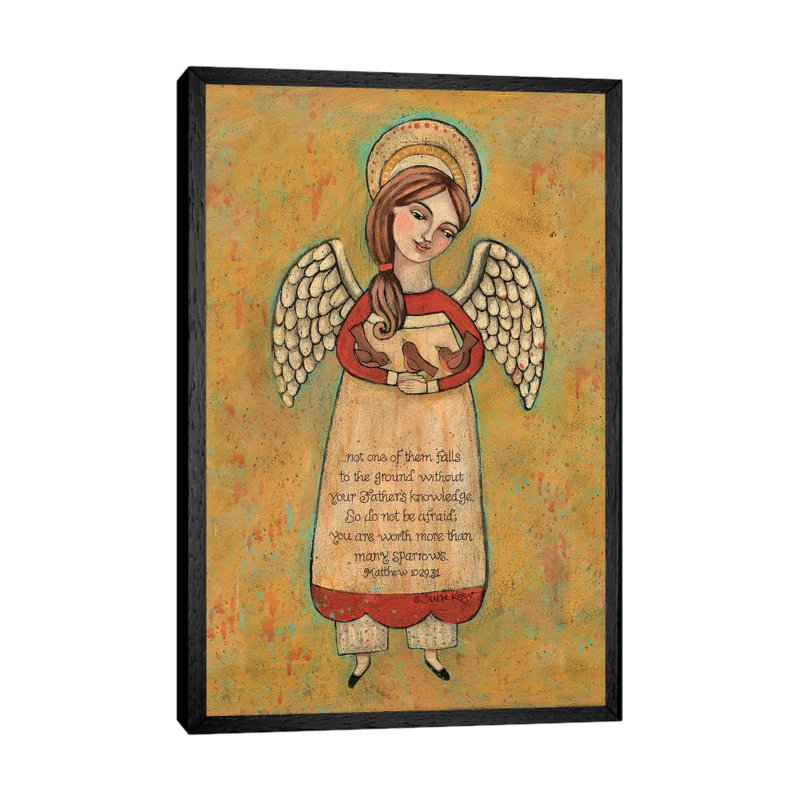 Sparrow 1 Piece Wall Art on Canvas, 101.6cm H x 66.04cm W x 3.81cm D, Black Floater Framed