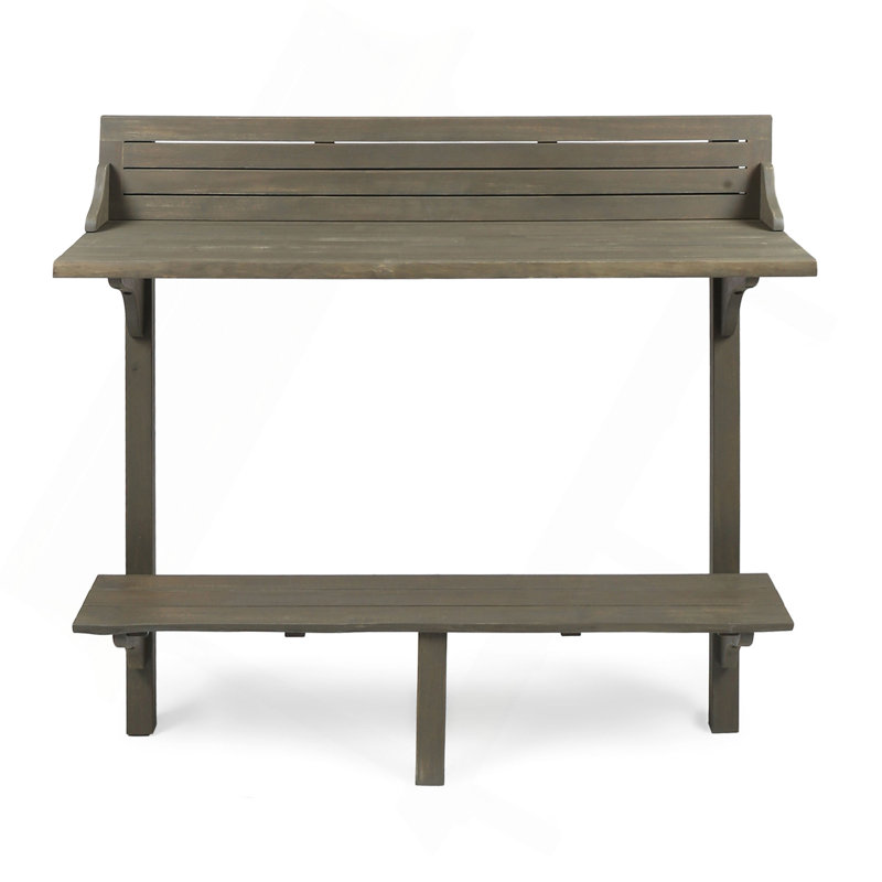 Table de bar d'extérieur en bois d'acacia