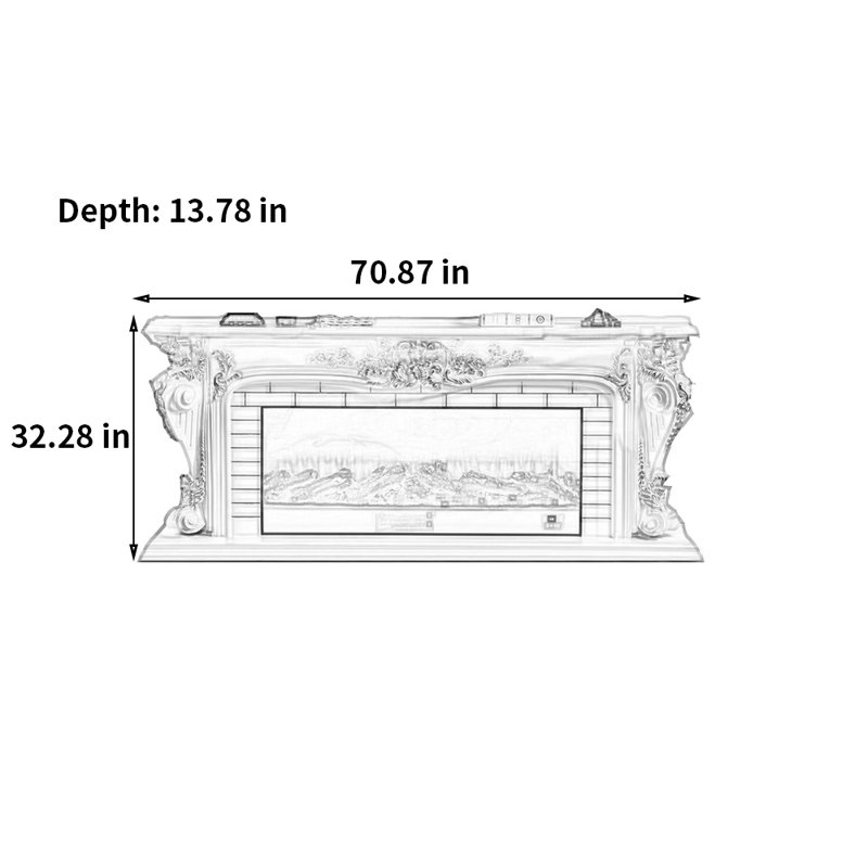 Meuble télé American, 70.87", Brun