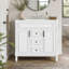 Meuble-lavabo de salle de bain, 36 po, avec lavabo supérieur, armoire de rangement avec 2 portes à fermeture douce, lavabo simple - moderne-133793378