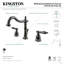 Water Onyx Widespread Bathroom Faucet with ABS/Brass Pop-Up Drain