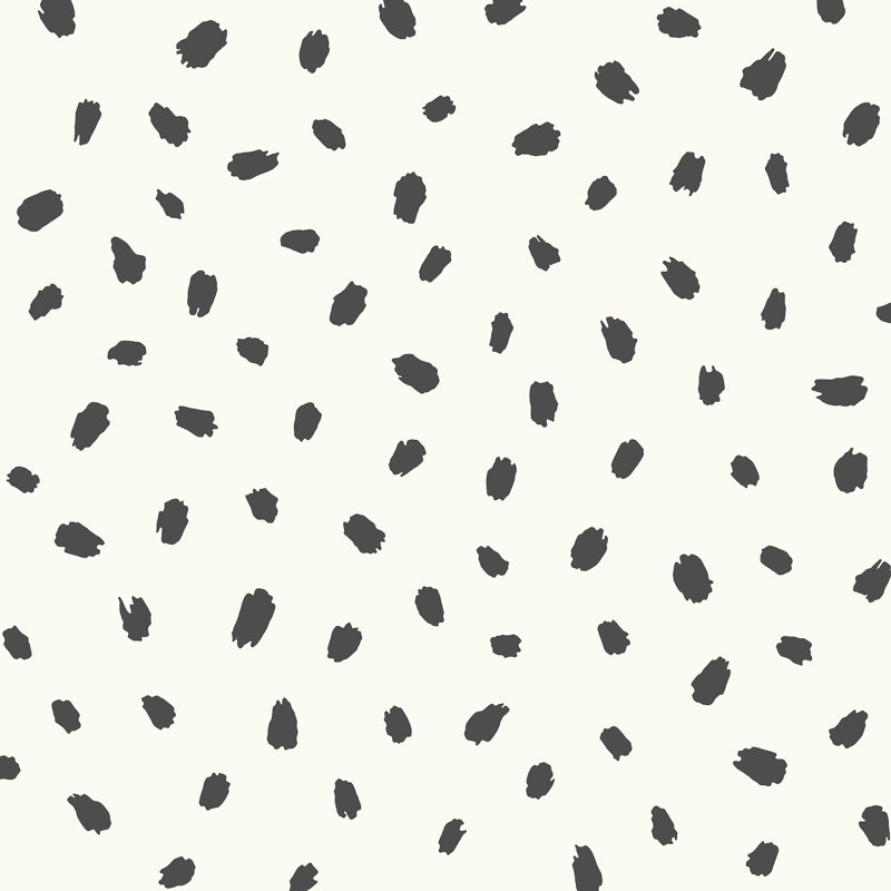 Papier peint à pois animaux, Noir