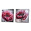 Rose délicat coquelicot - coquelicot floral ensemble de 2 collages carrés-1314781966-1314782004