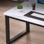 Bureau rectangulaire en pierre frittée + bois manufacturé + acier au carbone avec 3 tiroirs-987143326-987143321