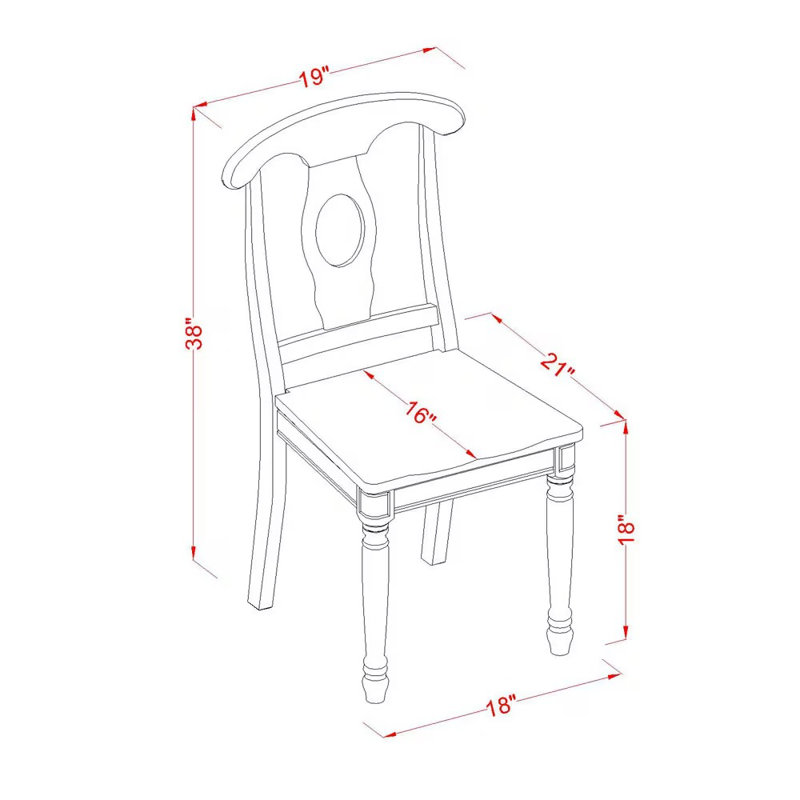 L'ensemble de salle à manger 5 pièces comprend une table de salle à manger et 4 chaises de cuisine en similicuir avec dossier Napoléon - finition noire