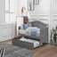 Lit de jour en bois avec lit gigogne, canapé-lit pour la chambre à coucher et le salon, conception compacte et multifonctionnelle