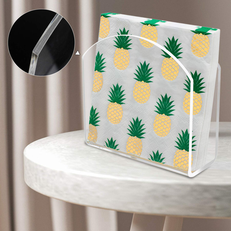 Porte-serviettes de table en acrylique transparent pour serviettes de table, support de serviettes de table en papier transparent