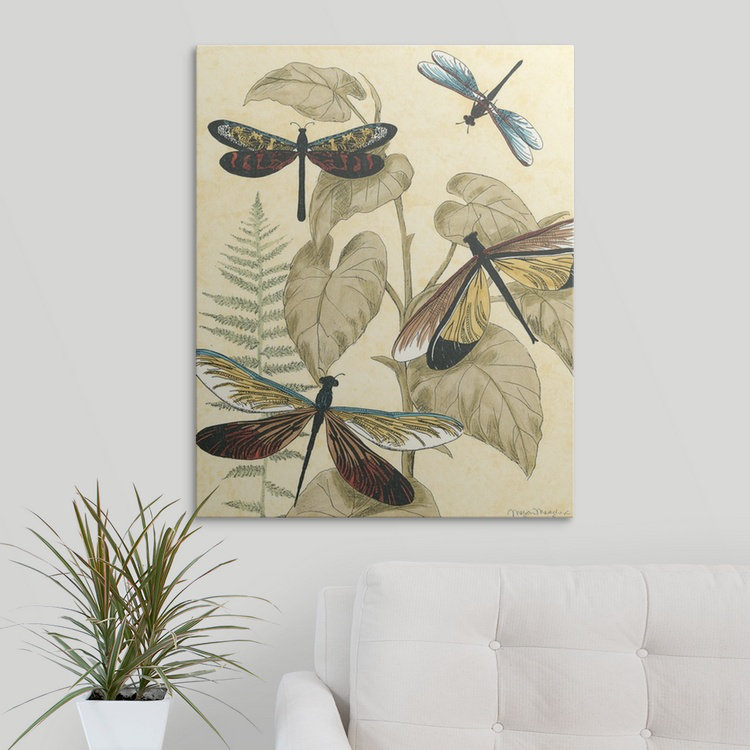 « ii » megan meagher, impression Graphic Dragonflies, H 48 po x l 38 po x P 1,5 po, Toile