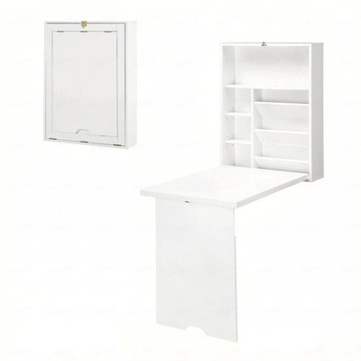 Premium Look Convertible Writing Desk,Wall Mounted Design Office Desk,Floating Gaming Desk,Timeless Style Computer Desk(Only including Office Desk)