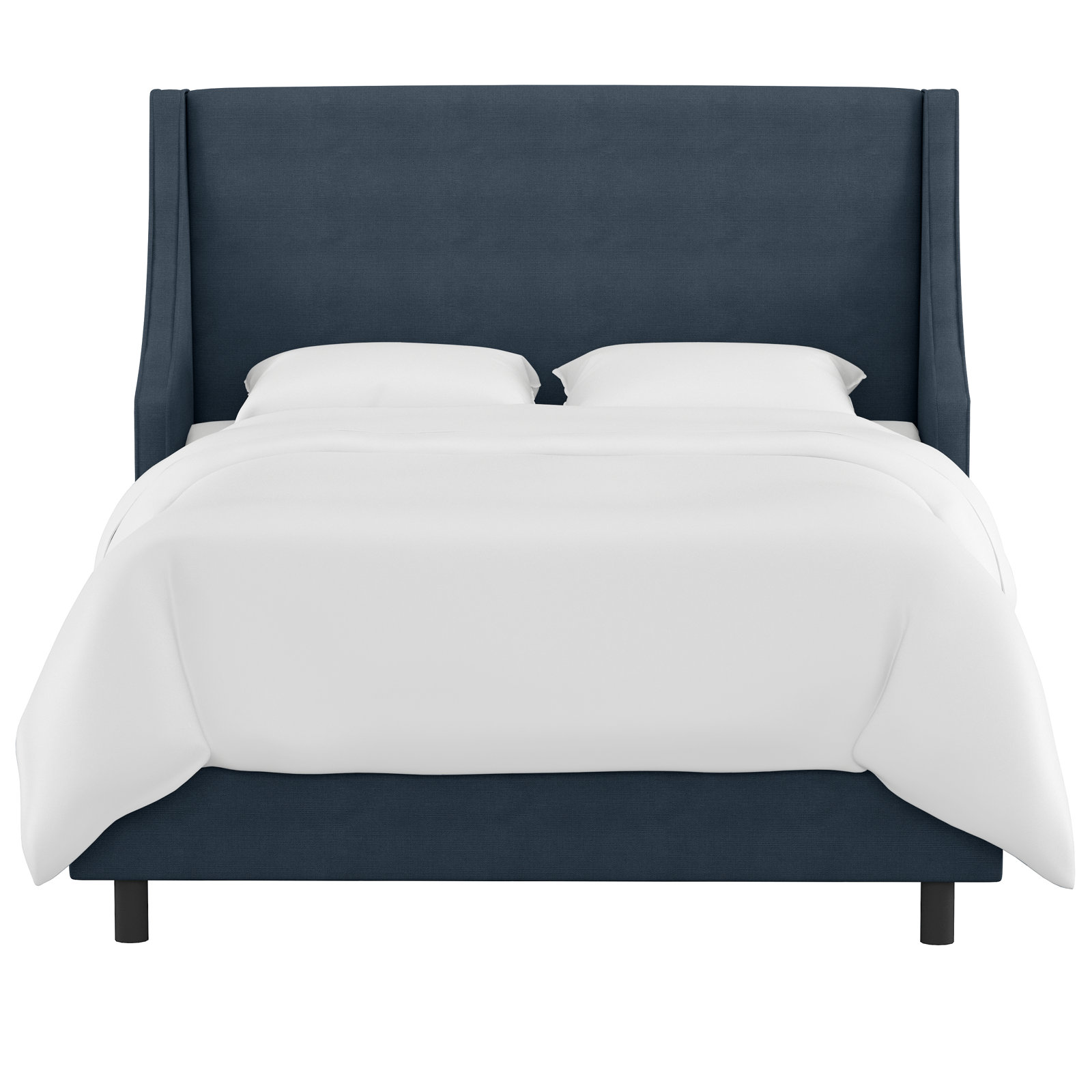 Bernadine Wingback Bed, Queen, Classic Navy Linen