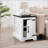 Rectangular Farmhouse End Table With Barn Door And Adjustable Storage Shelf-484955901