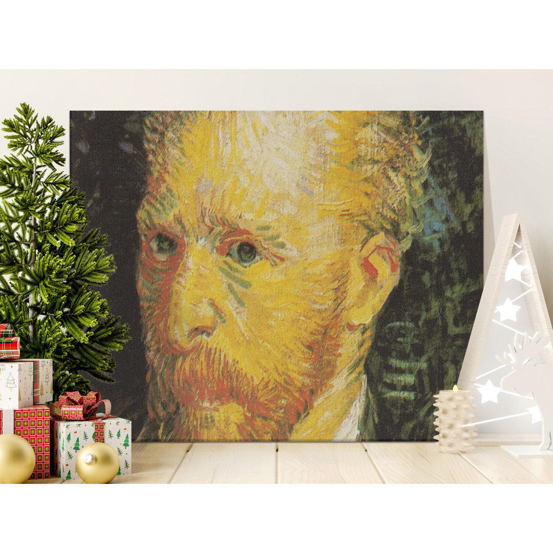 Van Gogh Self-Portrait Canvas Print, Iconic Masterpiece Wall Art, Famous Painting Reproduction for Art Lovers & Dark Academia Decor