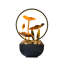 Fontaine de bureau Golden Lotus avec halo
