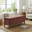 Banc de rangement rembourré 48 po avec pieds en bois massif 48 po-1883371489