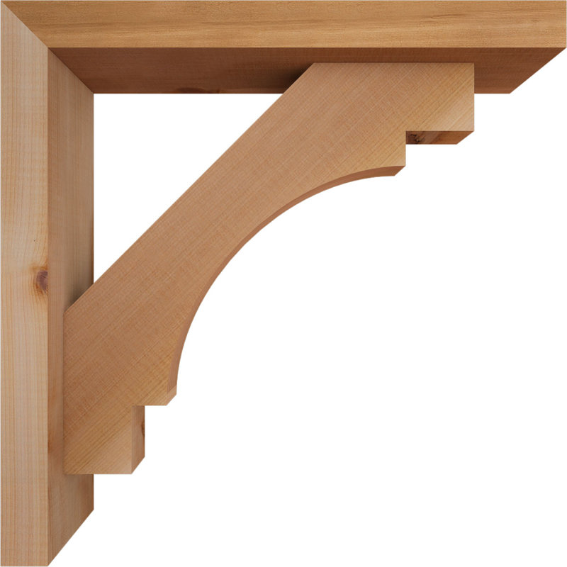 Support Merced Block avec support décalé, 18 po x 18 po, Cèdre rouge occidental de l 3 1/2 po (lisse)