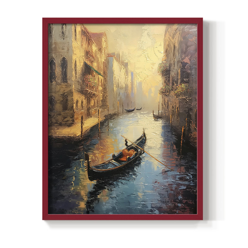 «NAUTICAL Series», impression encadrée en bois massif, H 15 po x l 12 po, Rouge