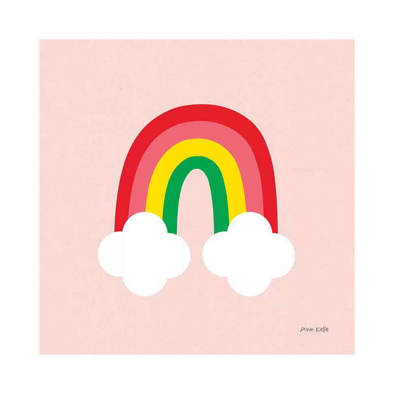 Bright Rainbow II by Ann Kelle - Wrapped Canvas Print, 93.98 cm H x 93.98 cm W x 3.175 cm D