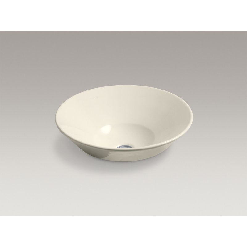 Conical Bell Artist Editions Oval Vessel or Wall Mount Bathroom Sink, Dune