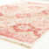 Alfa Rich Ultra-Thin Floral Pink Cream Washable Non-Slip Area Rugs for Living Room Bedroom Kitchen
