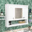 Armoire à miroir élégante avec rangement dissimulé et tablette réglable