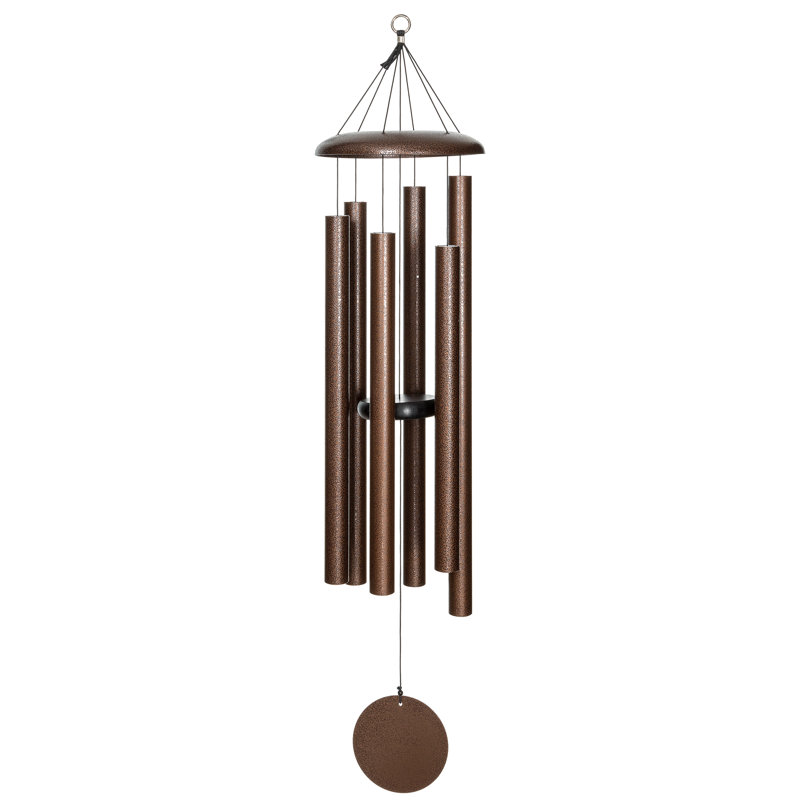 Carillon en métal Corinthian Bells, 74" H x 9" W x 9" D, Patine verte