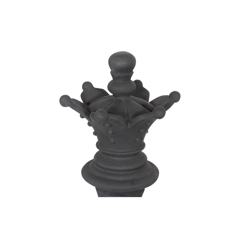 Small Cast Stone Queen Chess Sculpture, Black
